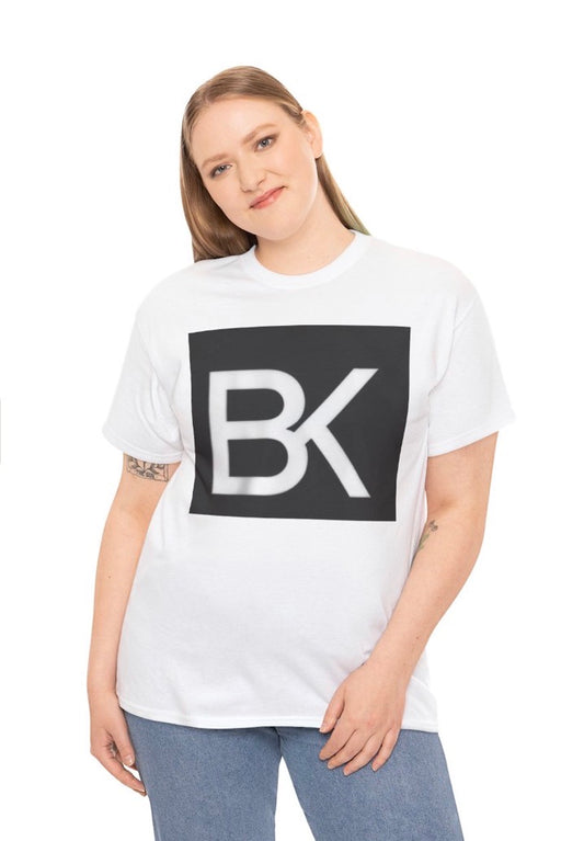 T-Shirt BK Logo Heavy Cotton — Streetwear Unisexe Blanc Noir Gris