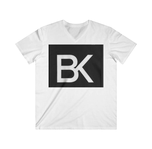 T-Shirt BK Logo Col V — Streetwear Minimaliste Homme & Femme