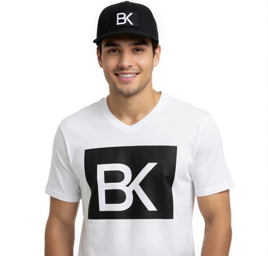 T-Shirt BK Logo Rectangle — Streetwear Graphique Noir Homme & Femme