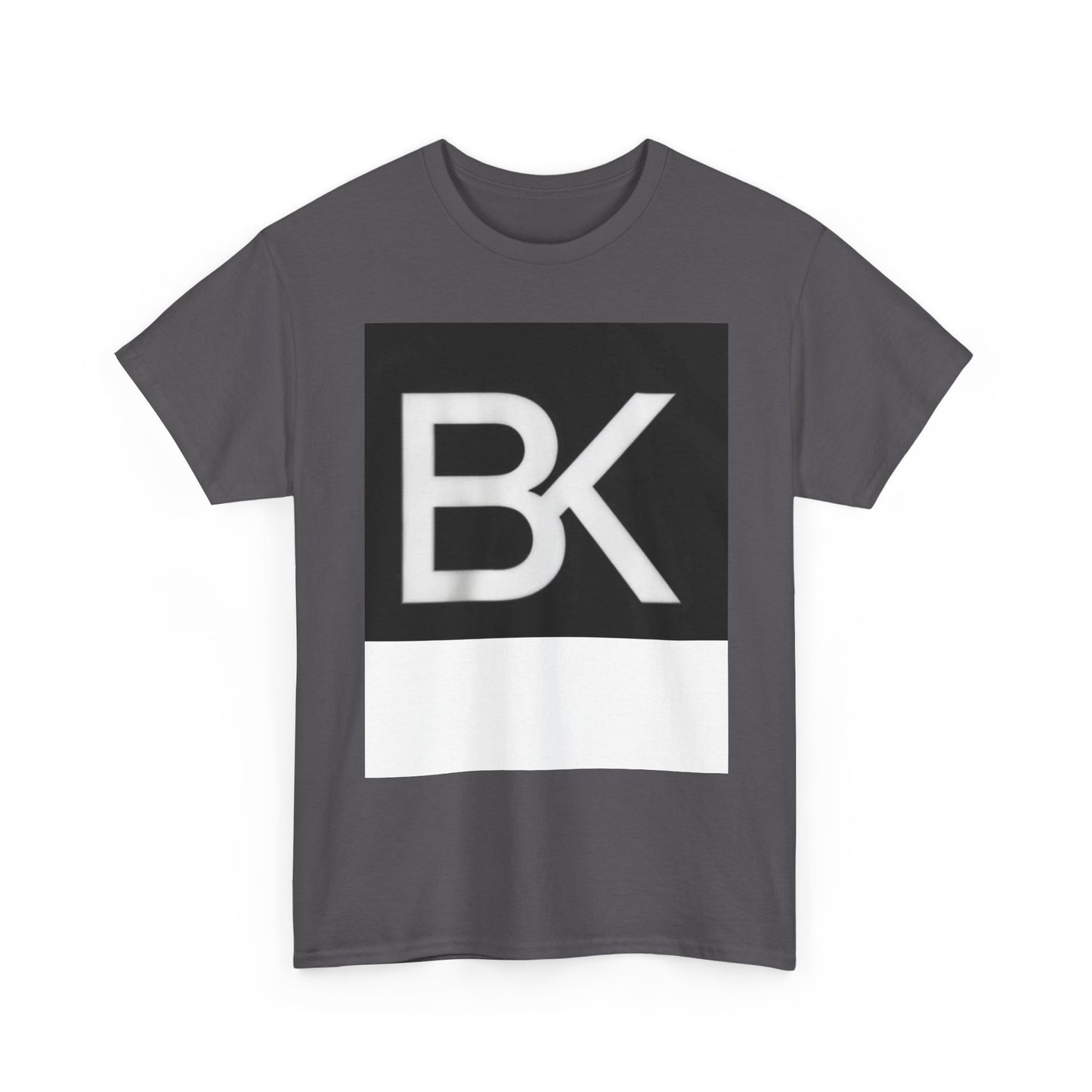 T-Shirt BK Logo Heavy Cotton — Streetwear Unisexe Blanc Noir Gris