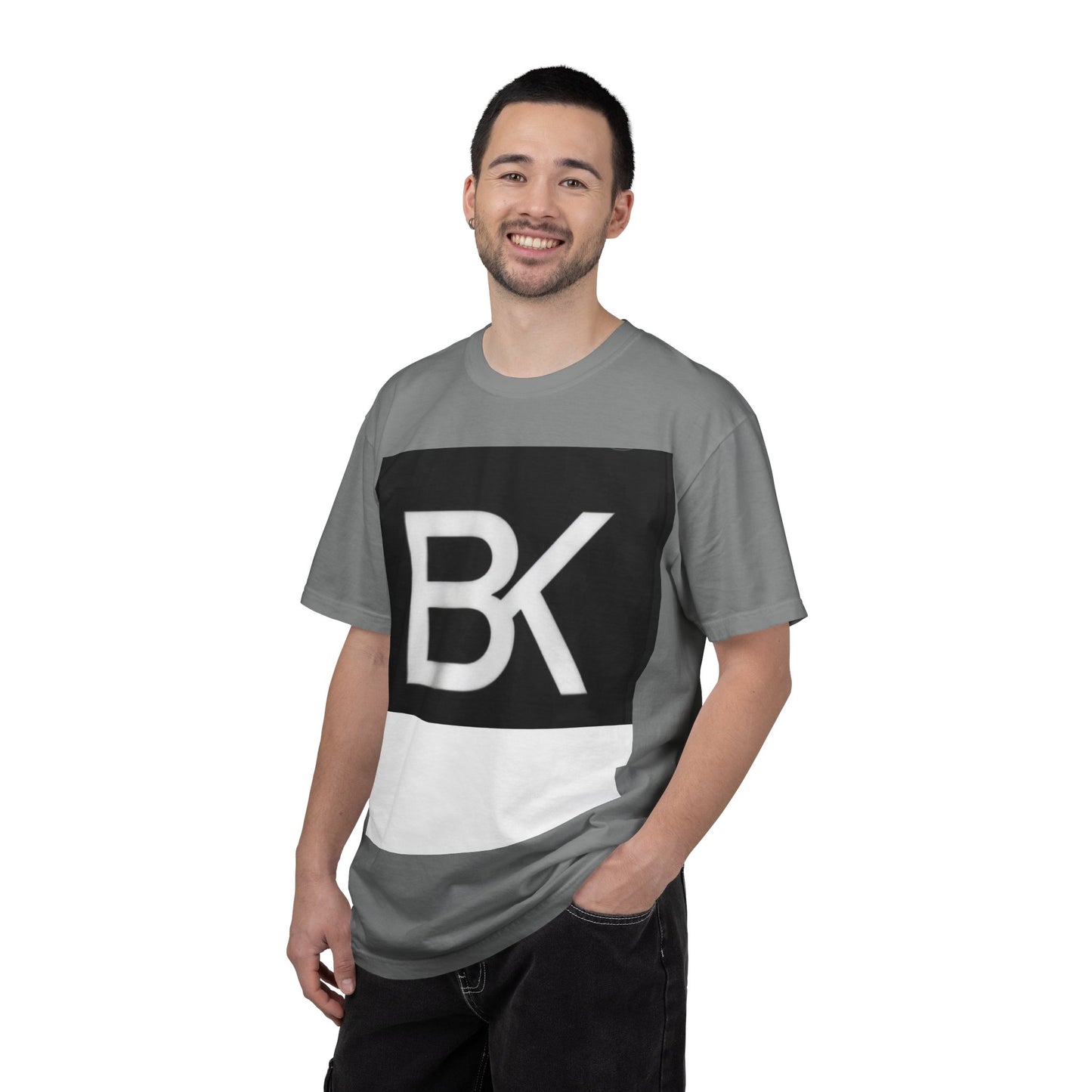 T-Shirt BK Logo Rectangle — Streetwear Graphique Noir Homme & Femme