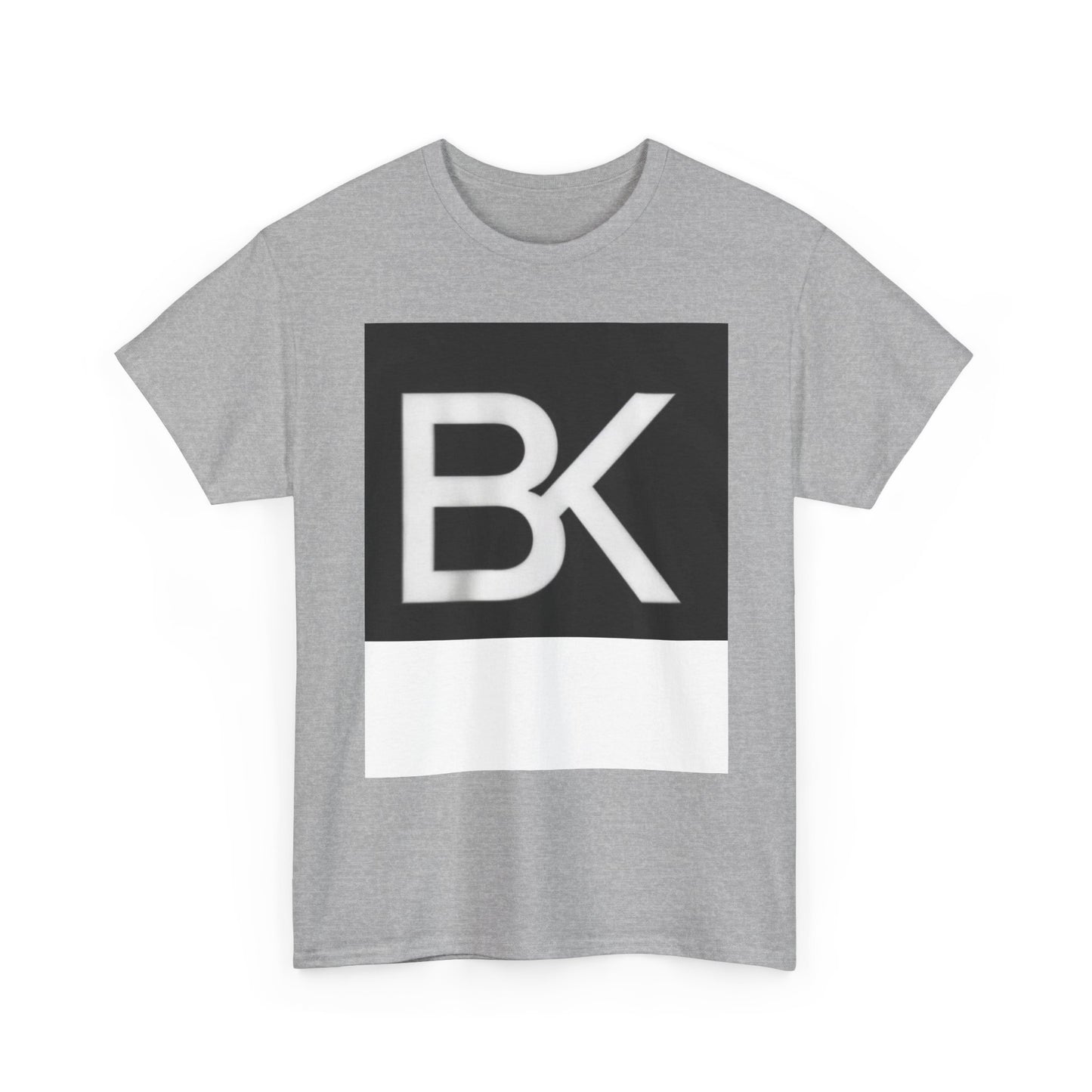 T-Shirt BK Logo Heavy Cotton — Streetwear Unisexe Blanc Noir Gris