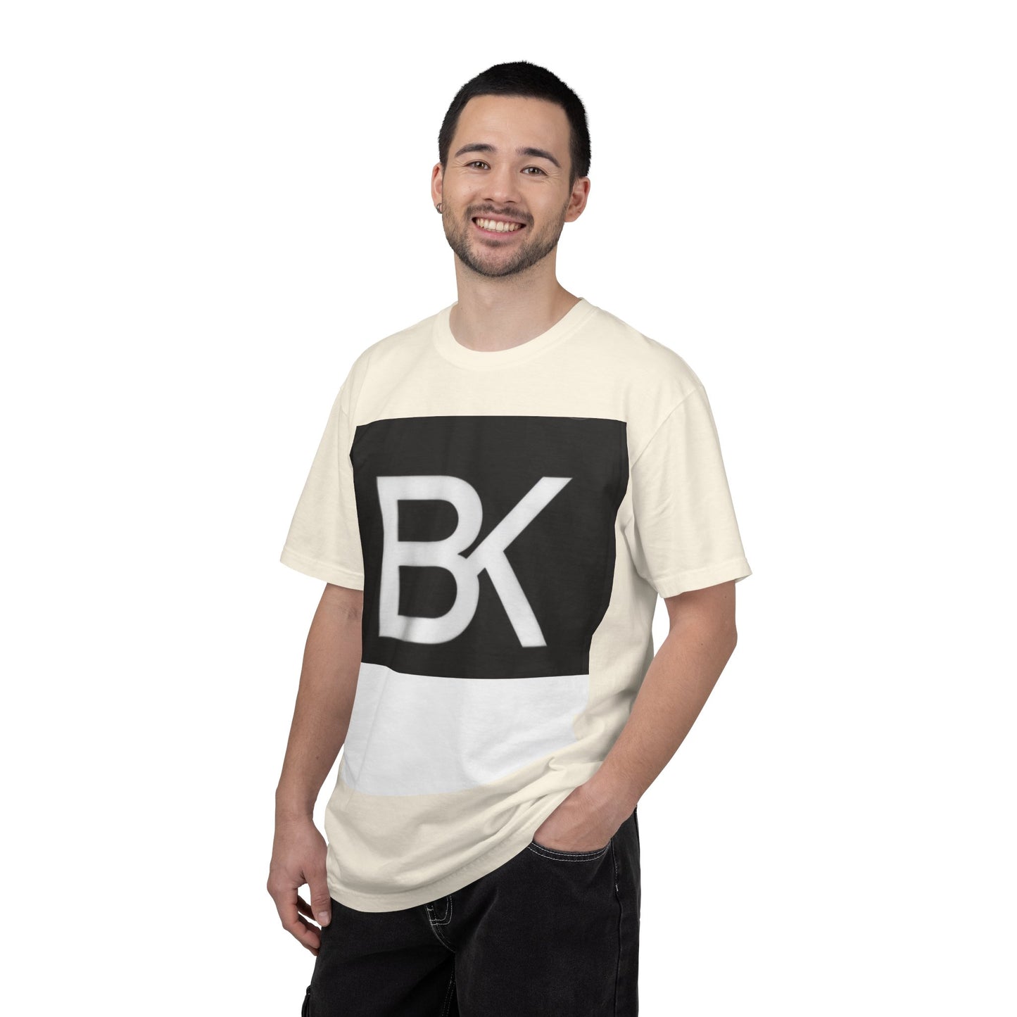 T-Shirt BK Logo Rectangle — Streetwear Graphique Noir Homme & Femme