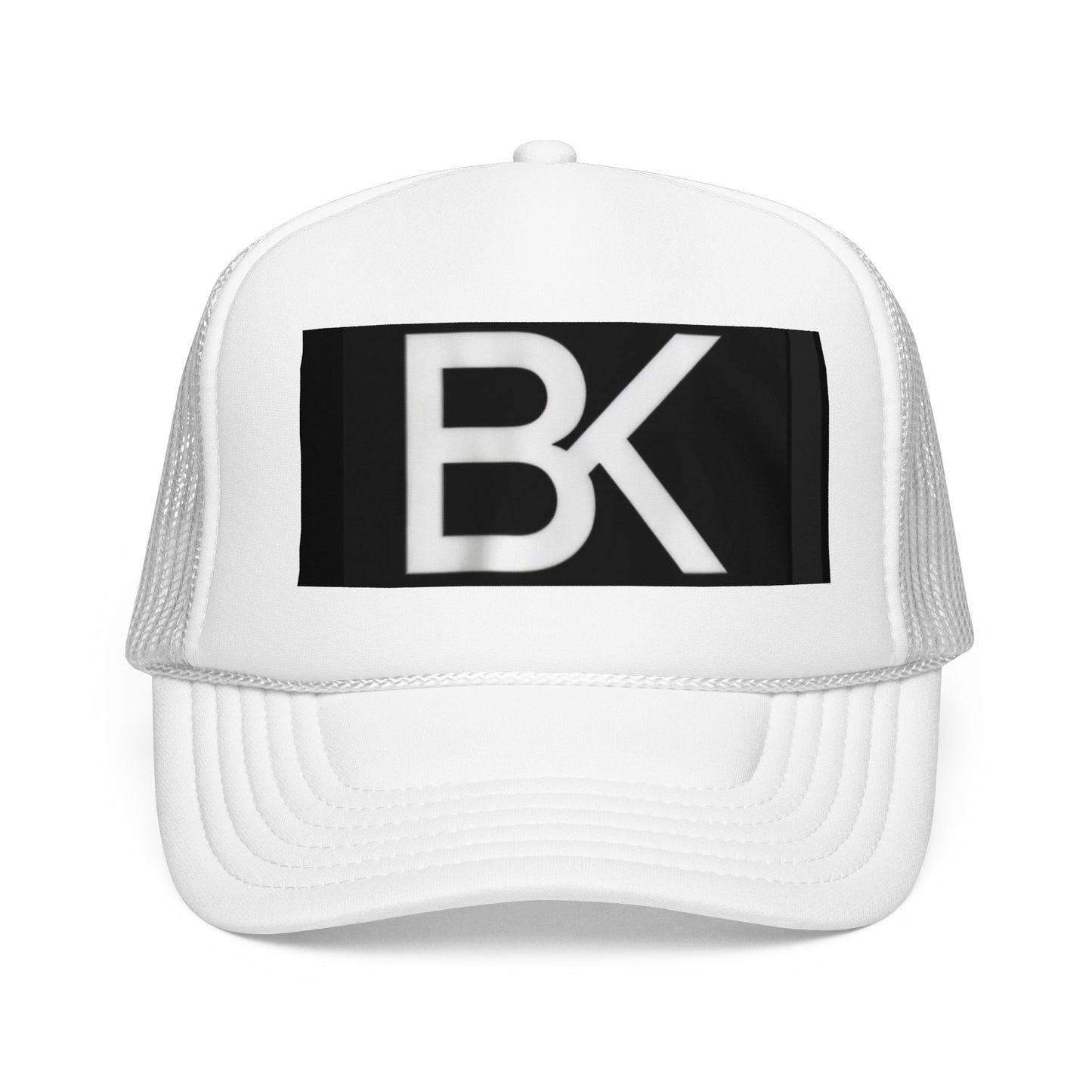 Casquette Trucker Foam BK Logo — Unisexe Streetwear Blanc | Boutique KOLO