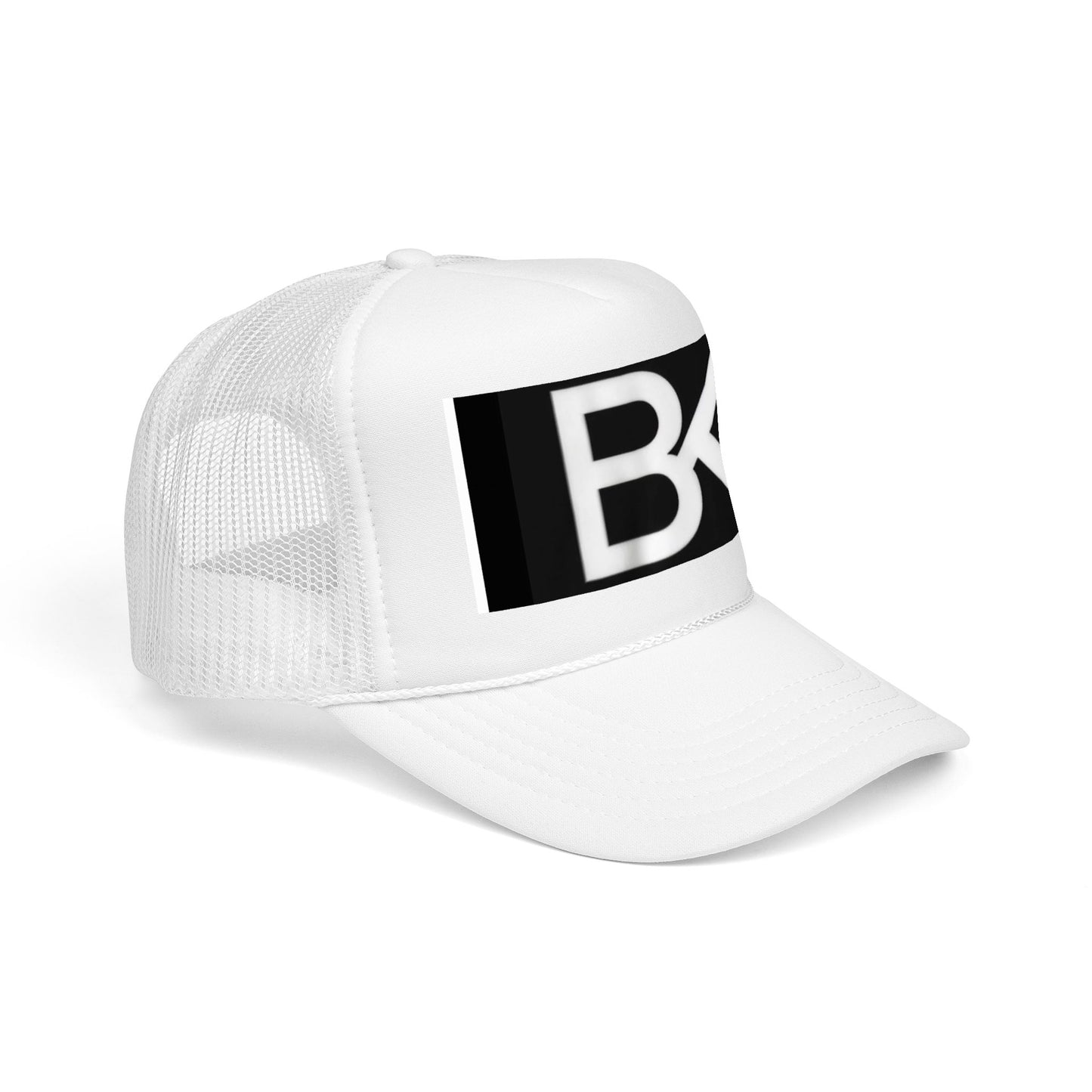Casquette Trucker Foam BK Logo — Unisexe Streetwear Blanc | Boutique KOLO