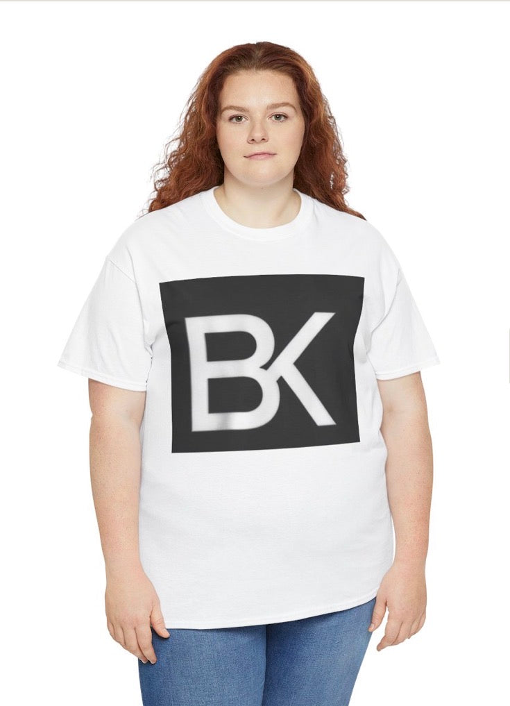 T-Shirt BK Logo Heavy Cotton — Streetwear Unisexe Blanc Noir Gris