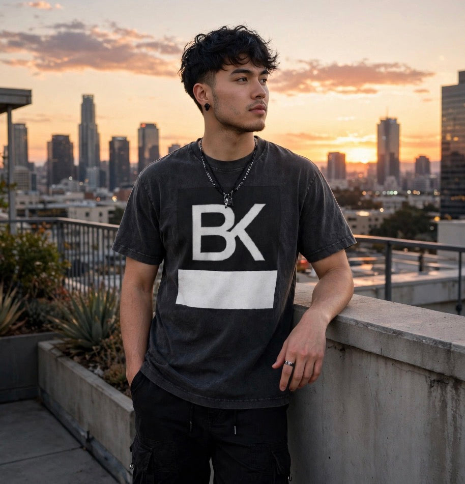 T-Shirt Oversize BK Stripe - Noir