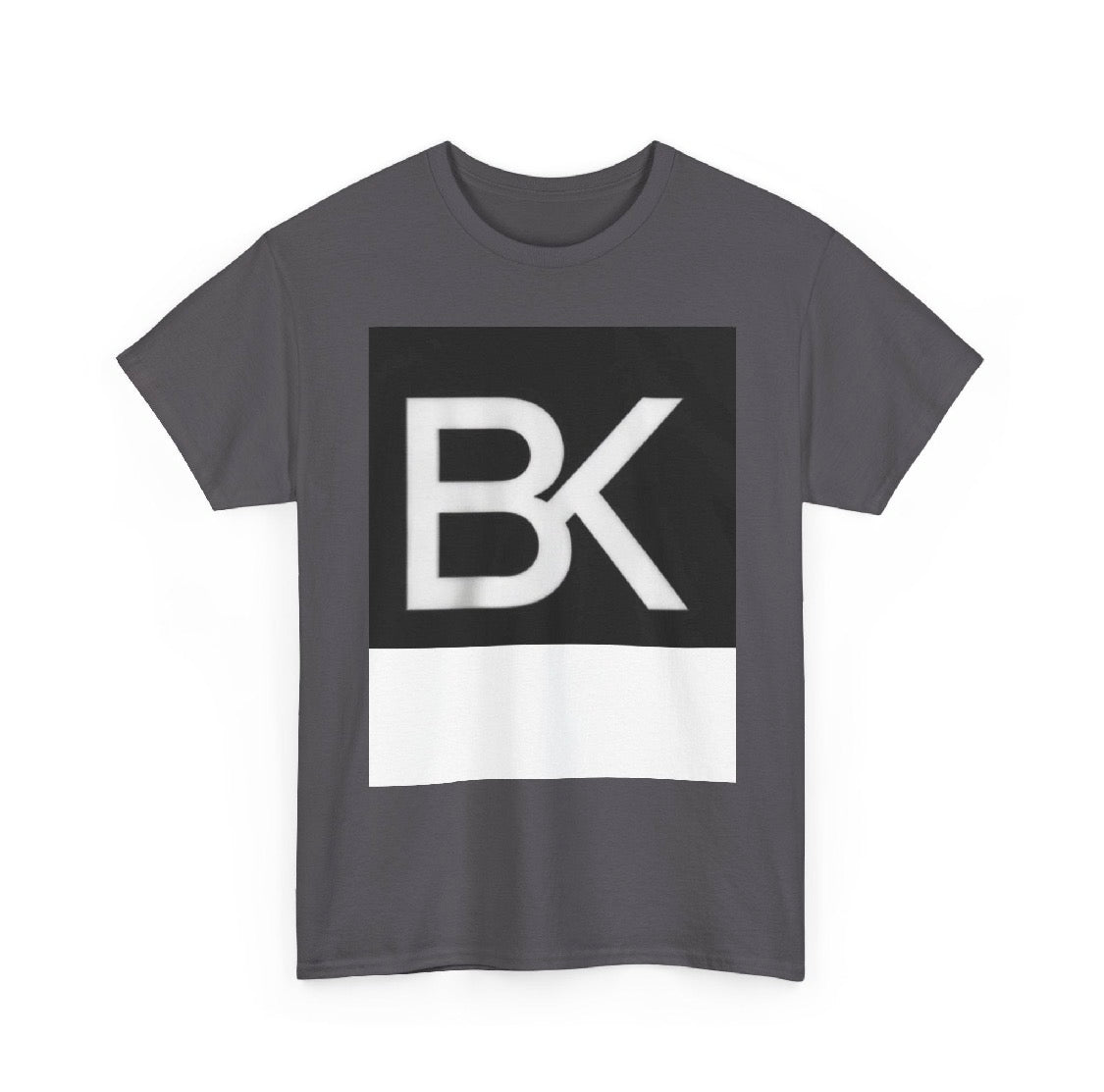 T-Shirt BK Logo Heavy Cotton — Streetwear Unisexe Blanc Noir Gris