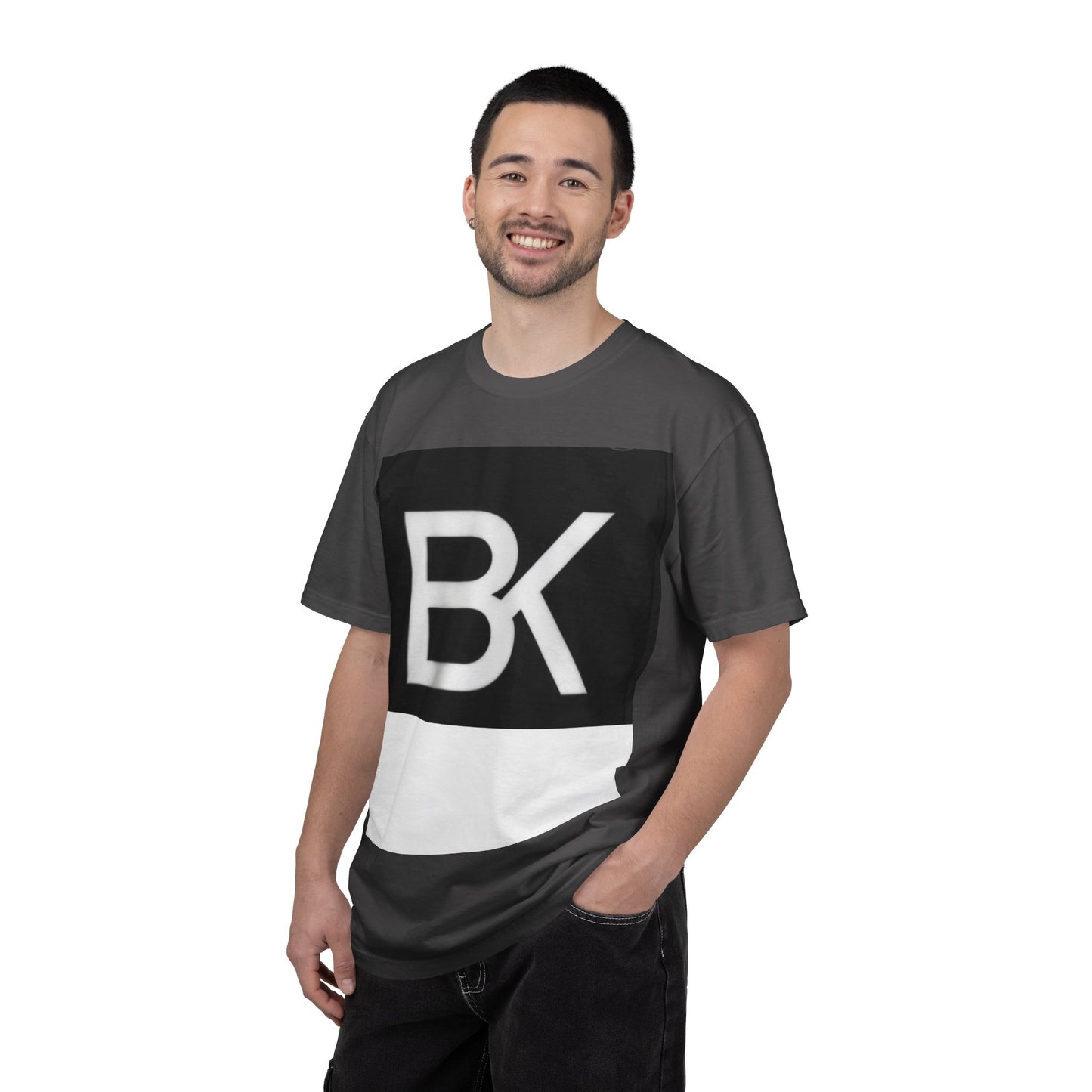 T-Shirt BK Logo Rectangle — Streetwear Graphique Noir Homme & Femme
