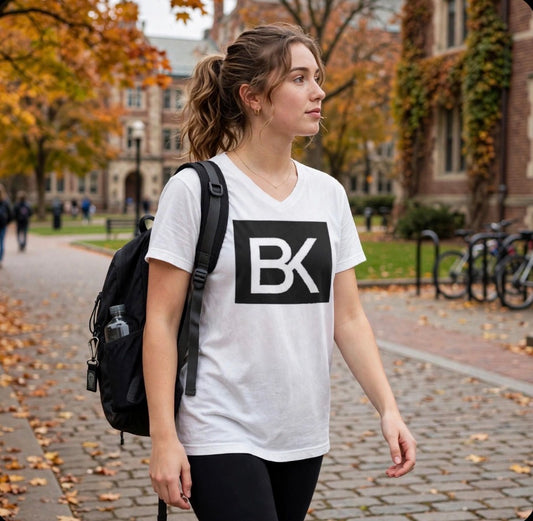 T-Shirt BK Col V - Blanc