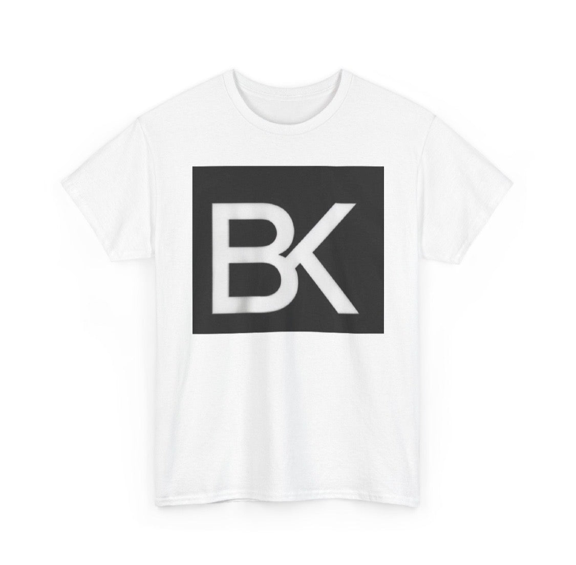T-Shirt BK Logo Heavy Cotton — Streetwear Unisexe Blanc Noir Gris