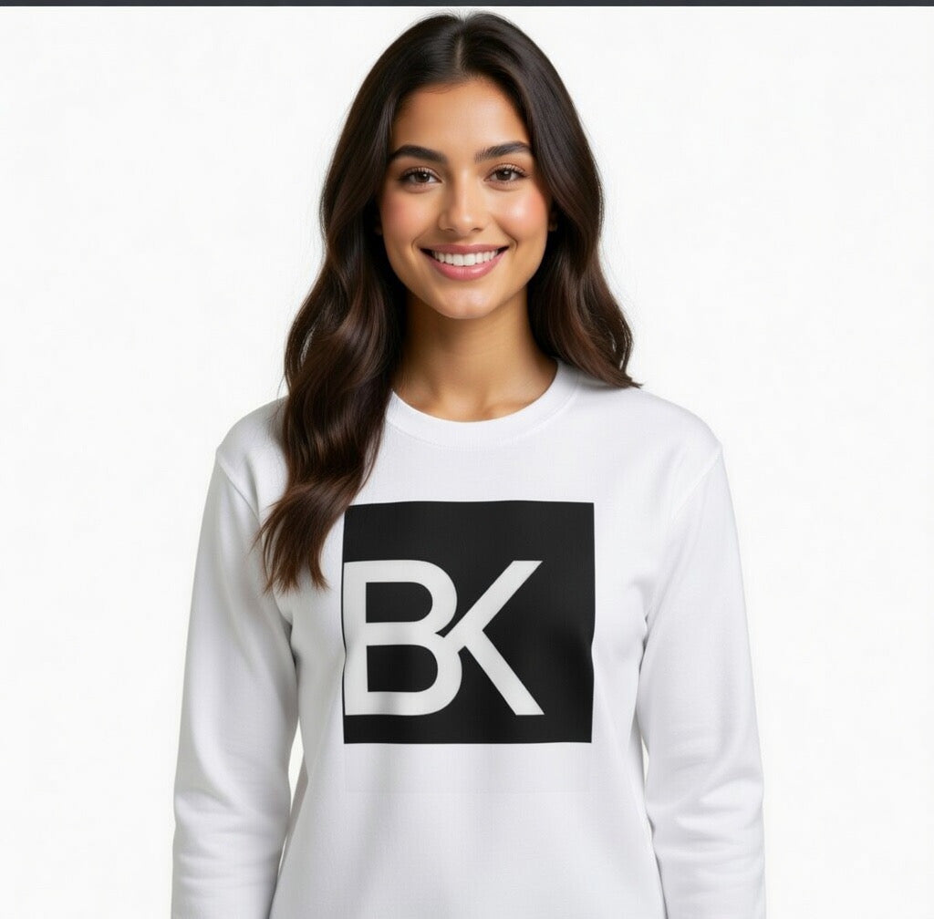 T-Shirt Manches Longues BK Logo — Streetwear Graphique Noir Homme & Femme