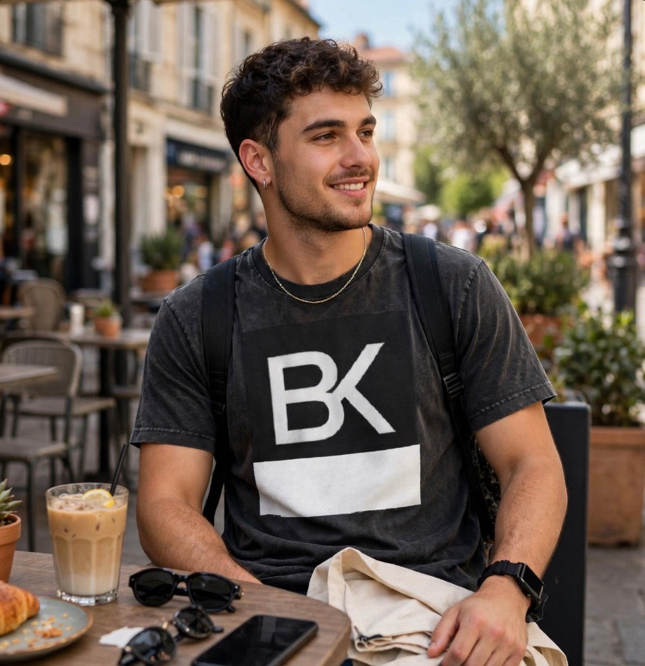 T-Shirt Oversize BK Stripe - Noir
